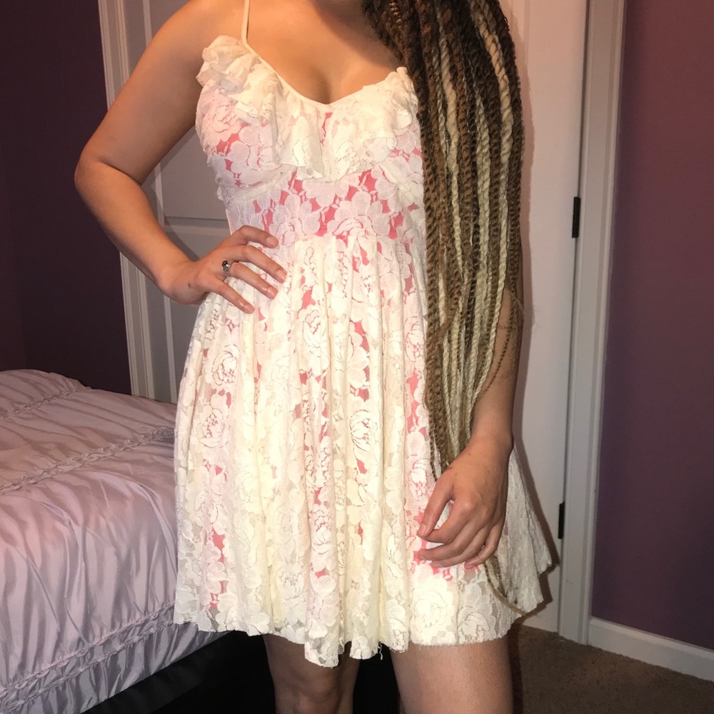 Chelsea & Violet Lace Overlay Dress